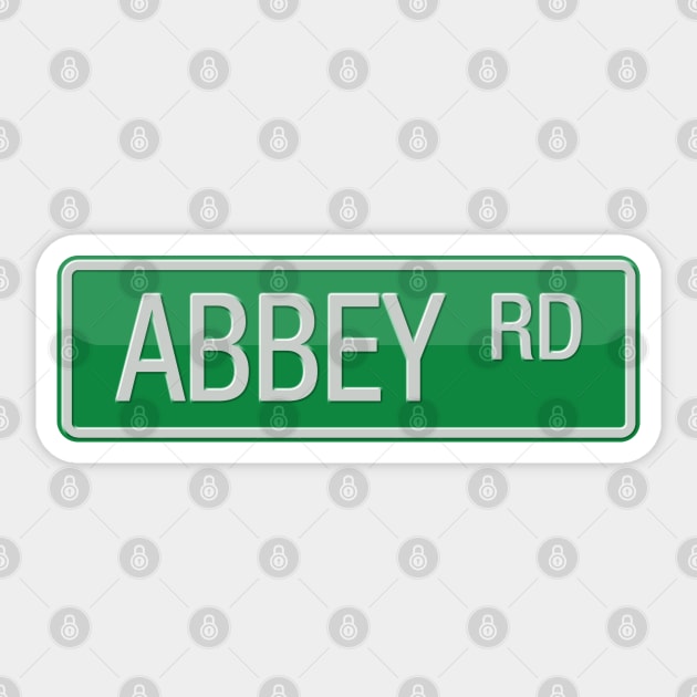 Abbey Road Street Sign Sticker by reapolo